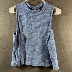 Anthropologie Postmark Tank Top large Blue Cotton Space Dye coastal‎ minimalist